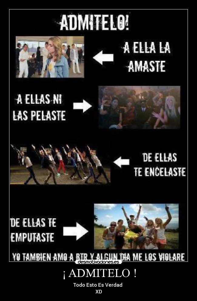 carteles btr big time rush kendall james carlos logan admitelo todo esto verda desmotivaciones