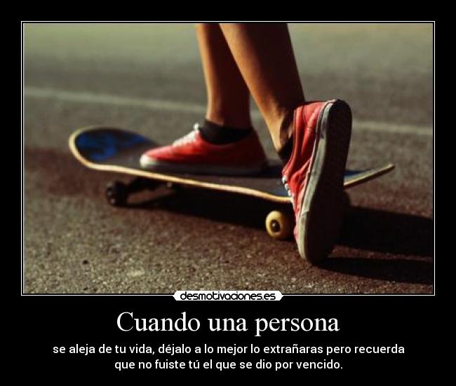 Cuando una persona -