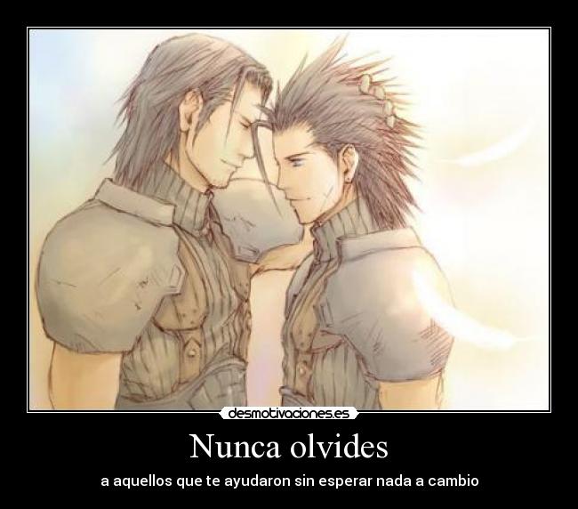 carteles motivadoradesmotivadora16 angeal zack ffvii crisis core desmotivaciones