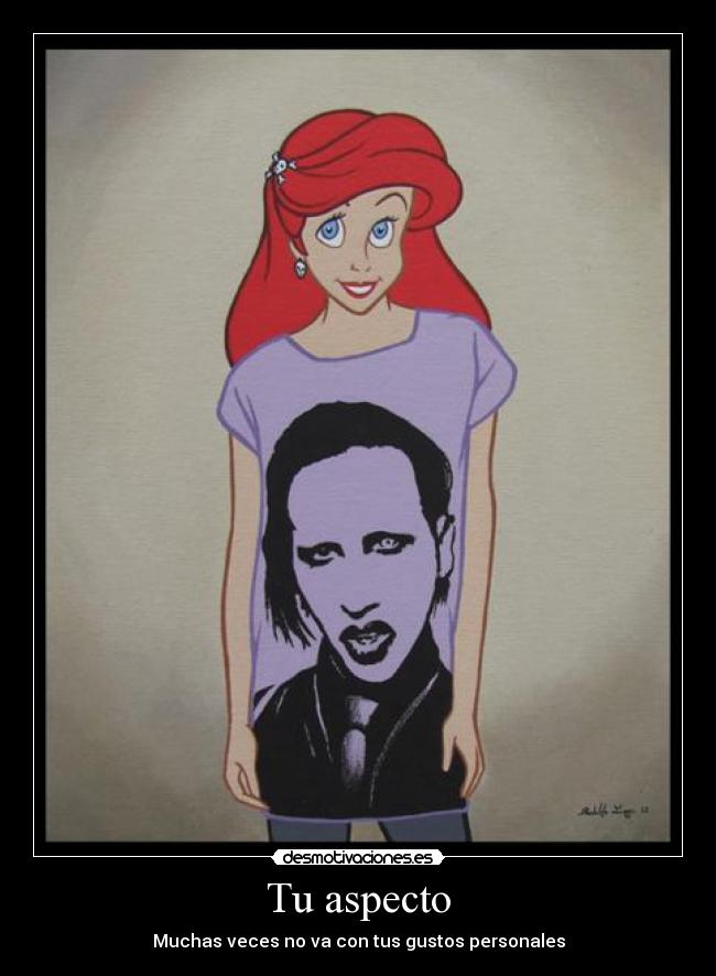 carteles muchas veces con tus gustos personales persona ariel sirenita manson readingjoke desmotivaciones