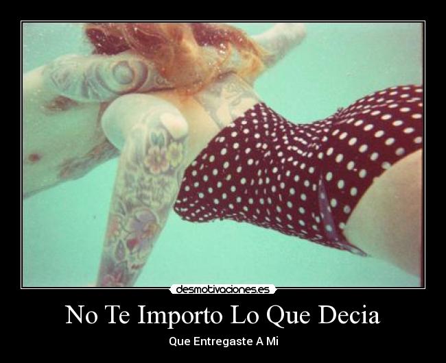 No Te Importo Lo Que Decia -
