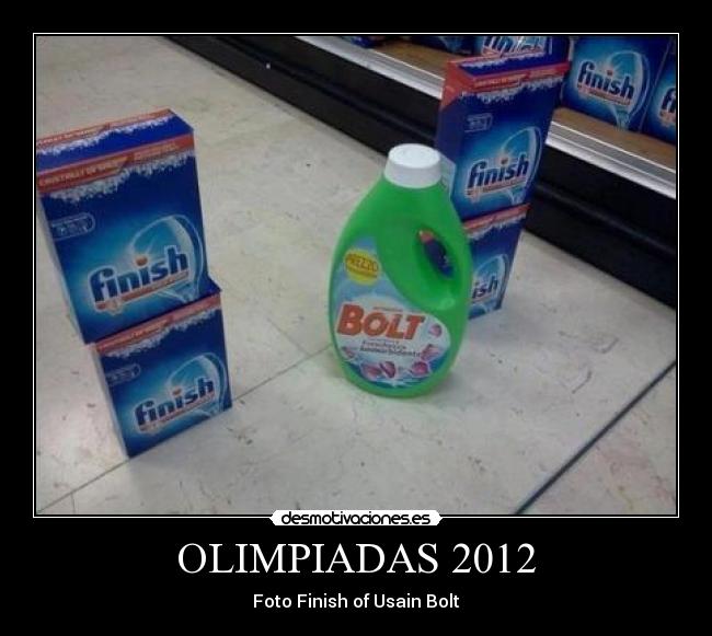 OLIMPIADAS 2012 - Foto Finish of Usain Bolt