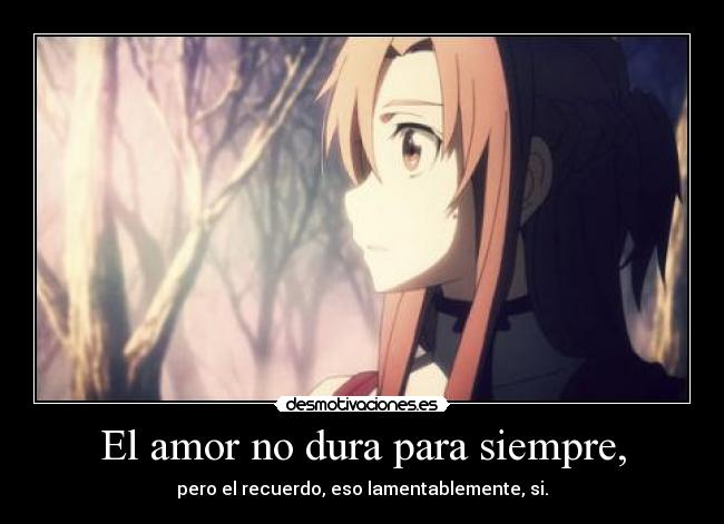 El amor no dura para siempre, -