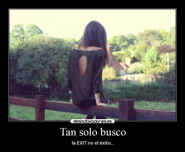 Tan solo busco - la EXIT no el éxito...