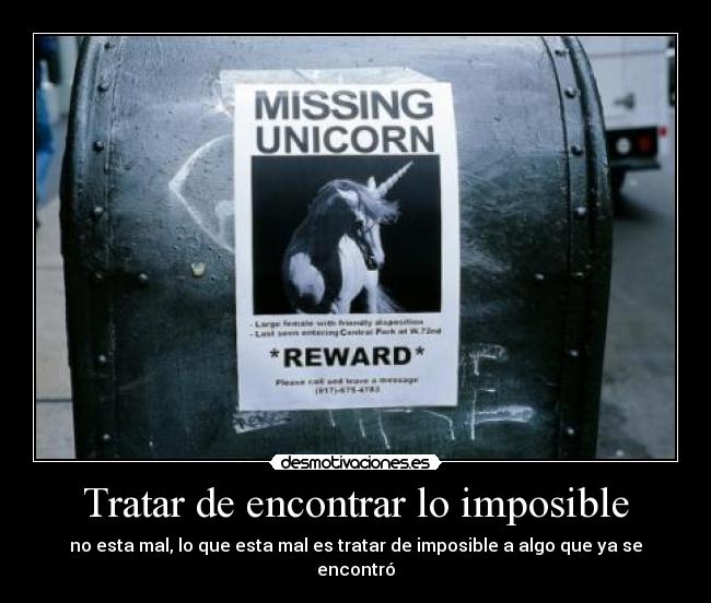 Tratar de encontrar lo imposible - 