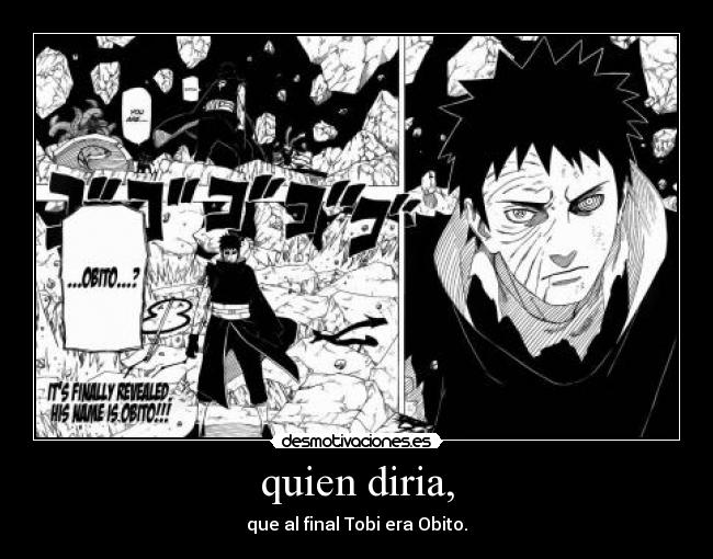 carteles naruto manga obito uchiha desmotivaciones