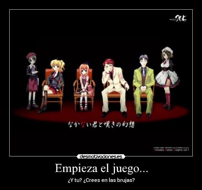 carteles umineko naku koro anime manga harukaze aishauchiha desmotivaciones