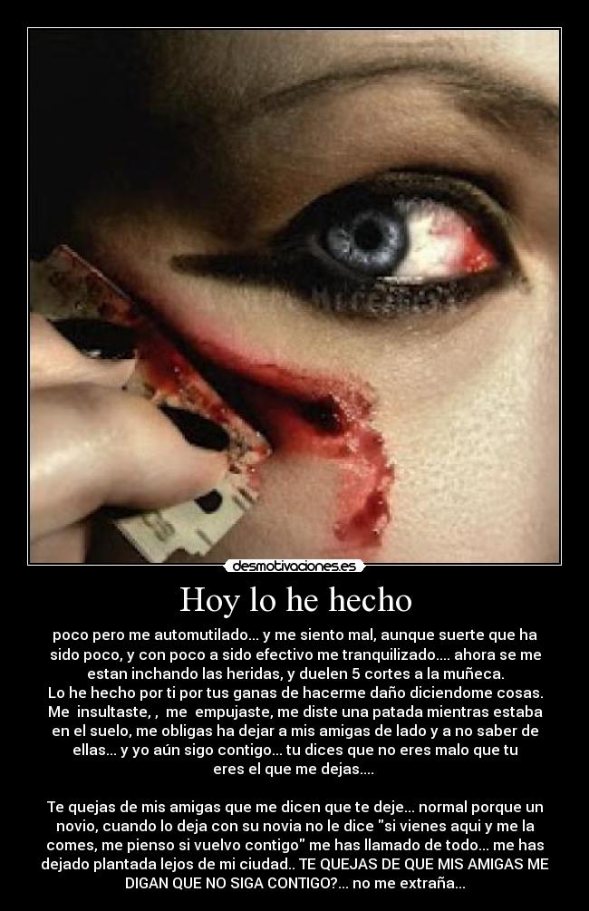 carteles automutilacion por culpa desmotivaciones