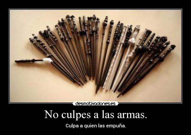 No culpes a las armas. -