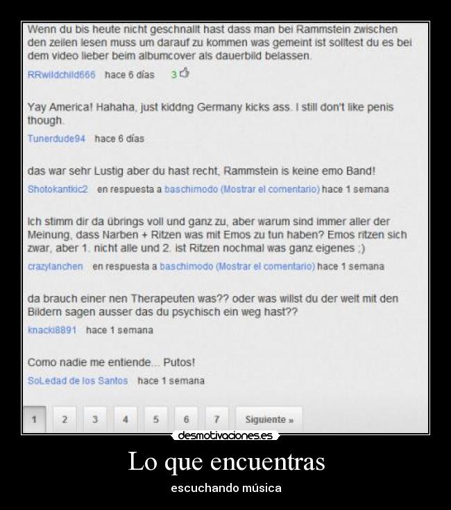 Lo que encuentras - escuchando música