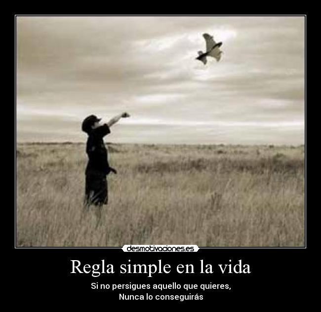 Regla simple en la vida -