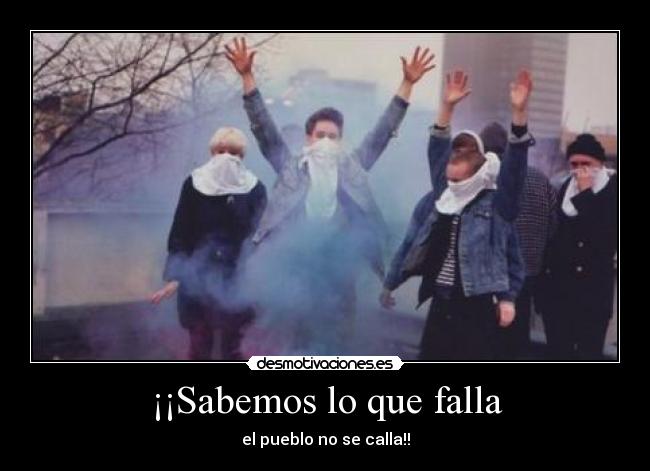 ¡¡Sabemos lo que falla -