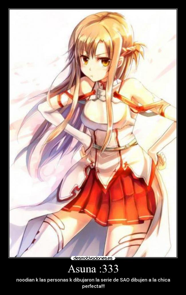 Asuna :333 - noodian k las personas k dibujaron la serie de SAO dibujen a la chica perfecta!!!