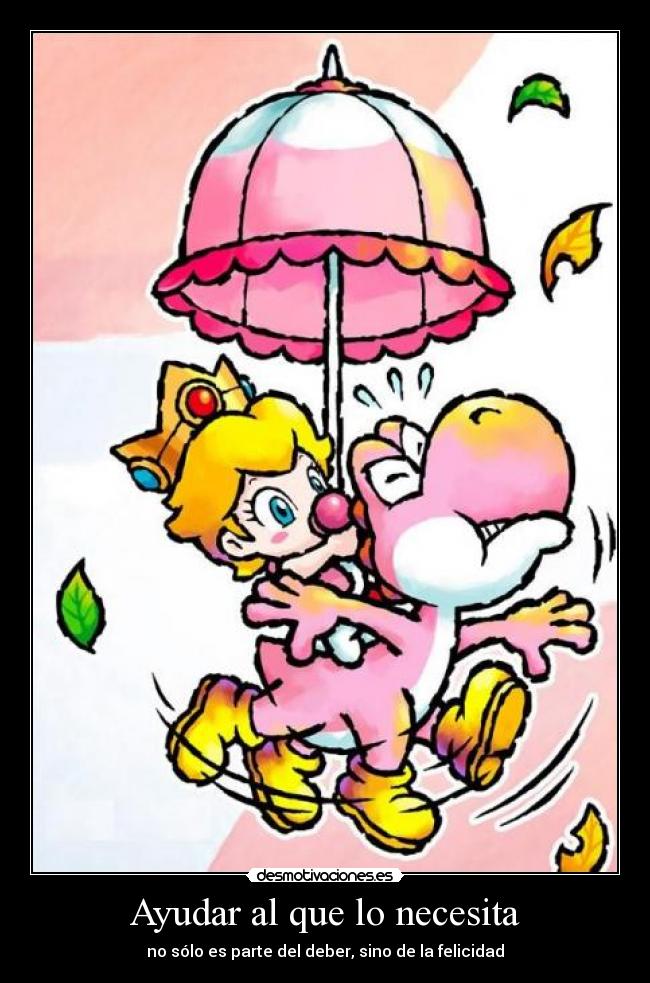 carteles peach yoshi rosa desmotivaciones