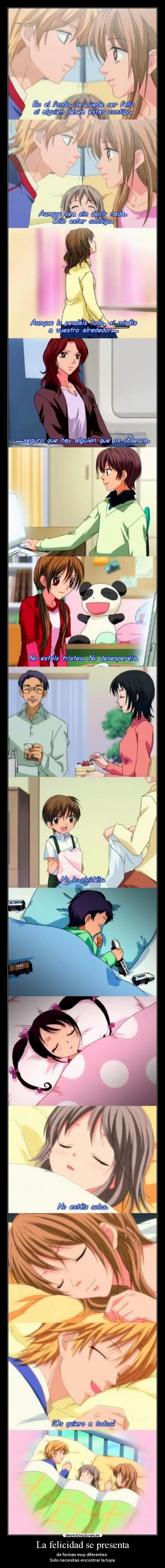 carteles felicidad raptorhunters nigatsu harukaze anime aishiteruze baby final yuzuyu kippei kokoro juntitos felices desmotivaciones