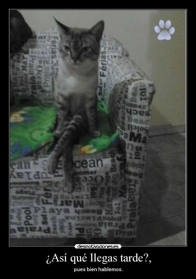 ¿Así qué llegas tarde?, - 