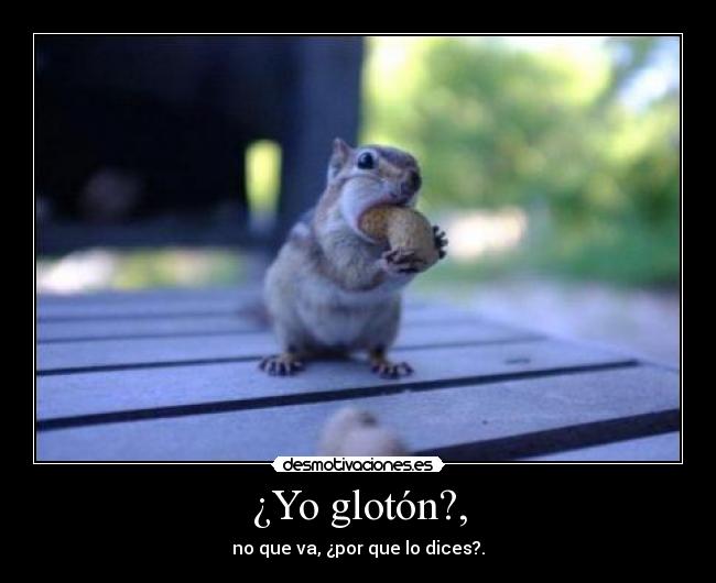 ¿Yo glotón?, -