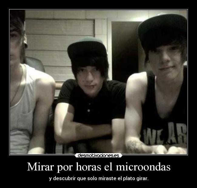 Mirar por horas el microondas - y descubrir que solo miraste el plato girar.