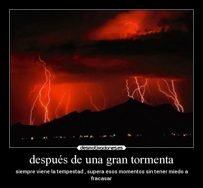 después de una gran tormenta -