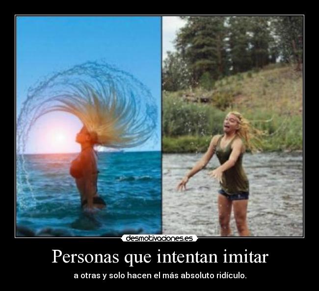 Personas que intentan imitar -
