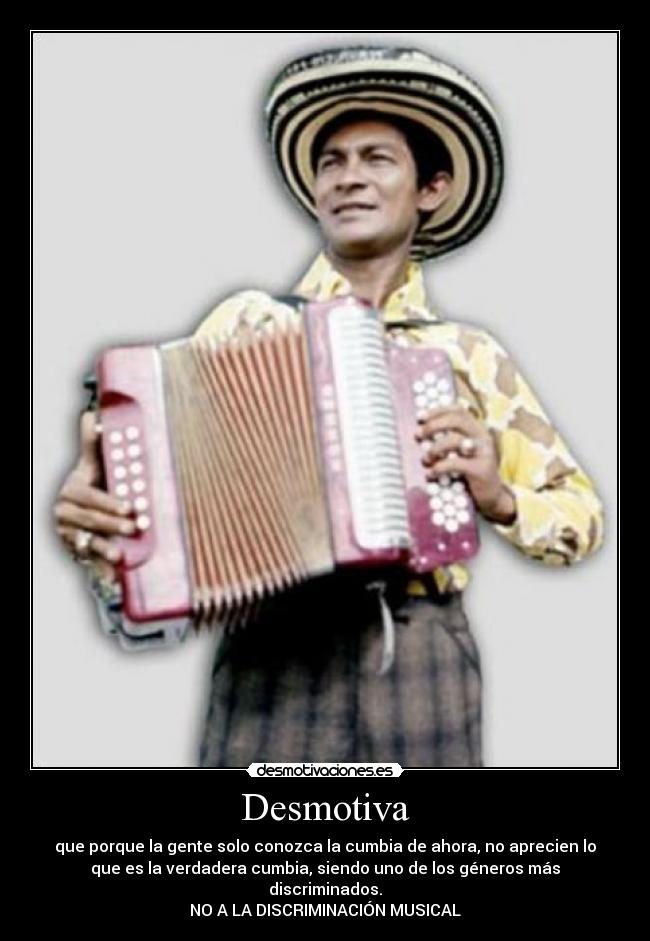 carteles cumbia cumbia colombiana andres landeros tropical colombia discriminacion musical desmotivaciones