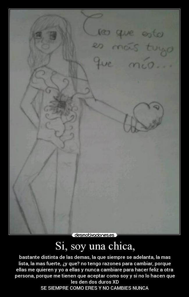 Si, soy una chica, -