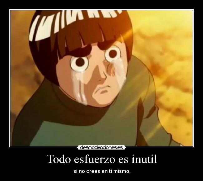 carteles rock lee desmotivaciones