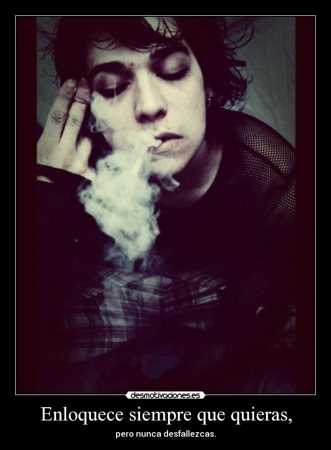 Enloquece siempre que quieras, - pero nunca desfallezcas.