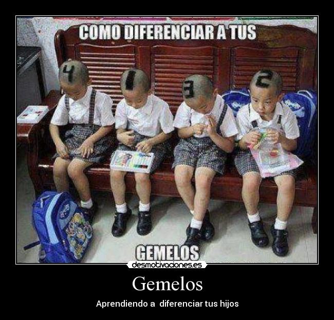 Gemelos - Aprendiendo a diferenciar tus hijos