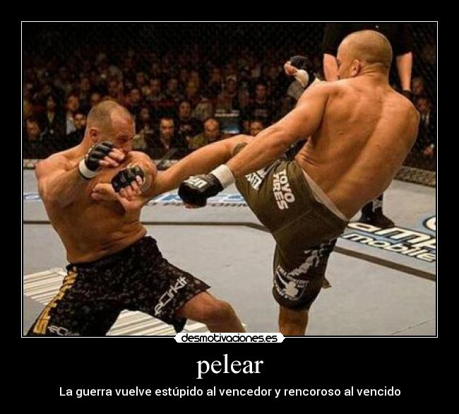 pelear - La guerra vuelve estúpido al vencedor y rencoroso al vencido