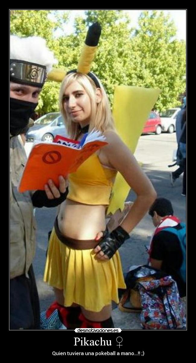 Pikachu ♀ - Quien tuviera una pokeball a mano...!! ;)