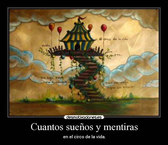 Cuantos sueños y mentiras - en el circo de la vida.