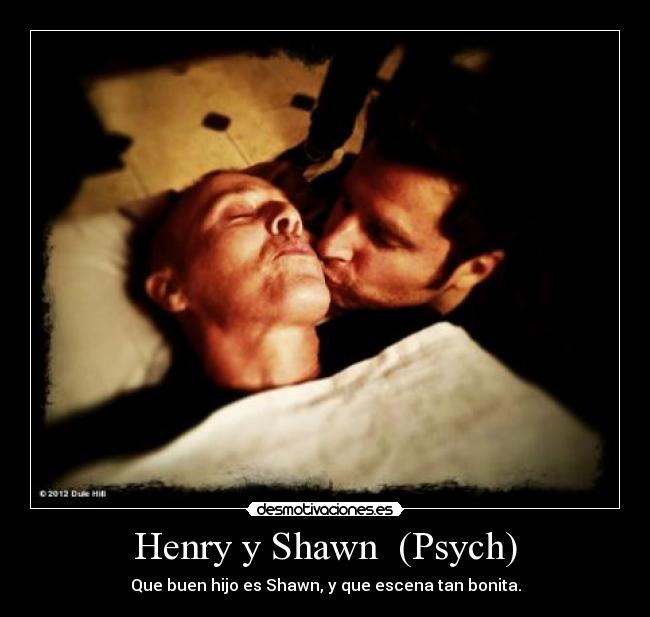 Henry y Shawn  (Psych) - Que buen hijo es Shawn, y que escena tan bonita.