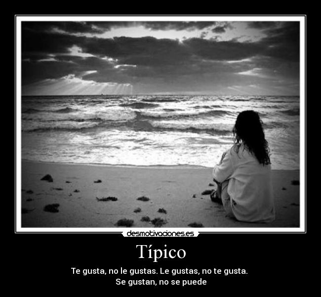 Típico - Te gusta, no le gustas. Le gustas, no te gusta. 
Se gustan, no se puede