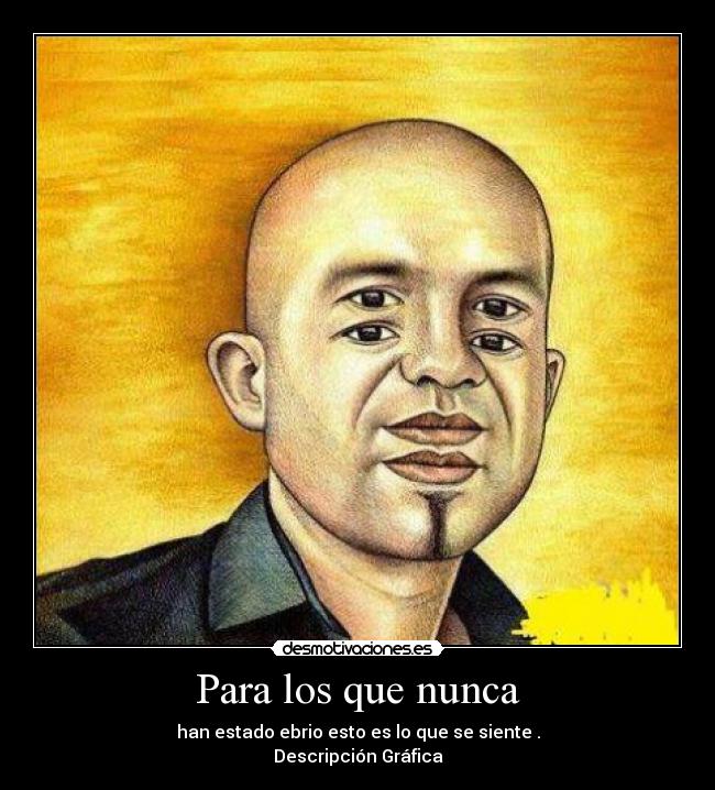 Para los que nunca - han estado ebrio esto es lo que se siente .
Descripción Gráfica