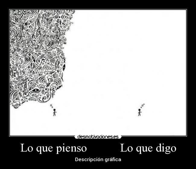 Lo que pienso Lo que digo - Descripción gráfica