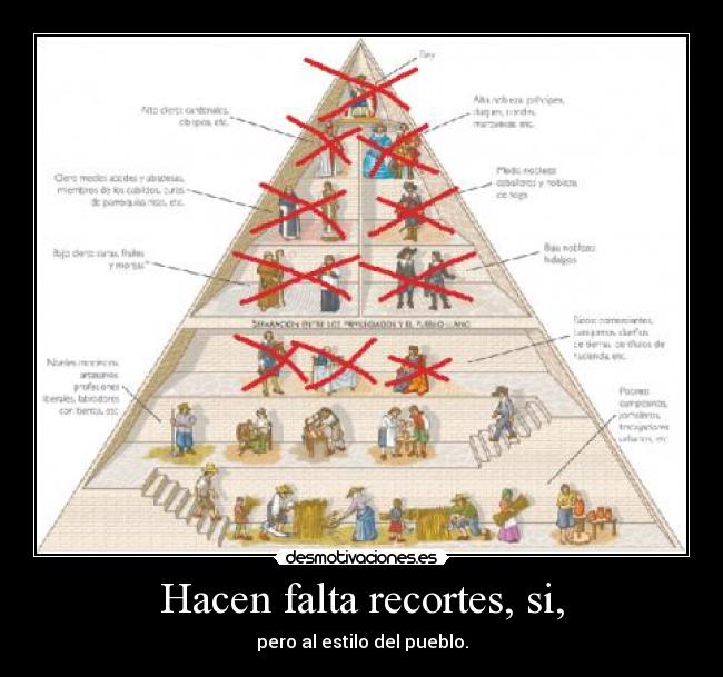 Hacen falta recortes, si, - pero al estilo del pueblo.