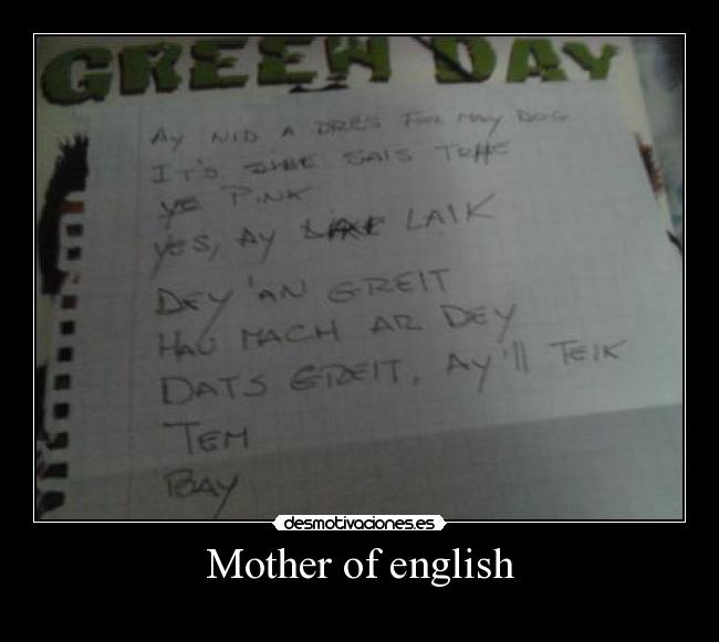 Mother of english -