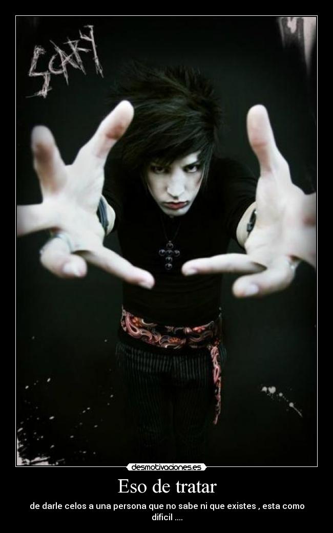 Eso de tratar - de darle celos a una persona que no sabe ni que existes , esta como dificil ....