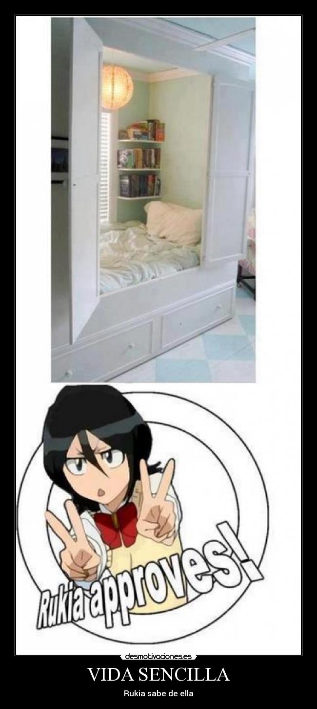 carteles vida anime manga bleach rukia desmotivaciones