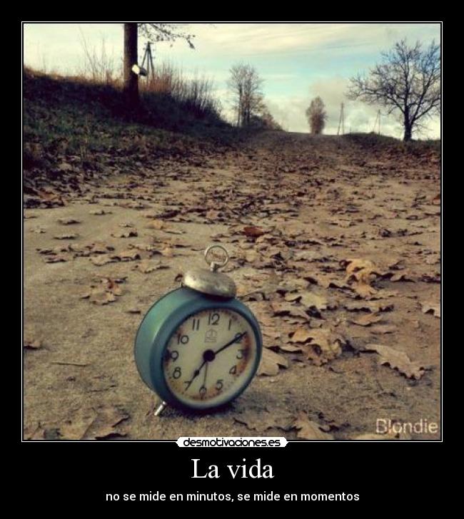 La vida - no se mide en minutos, se mide en momentos