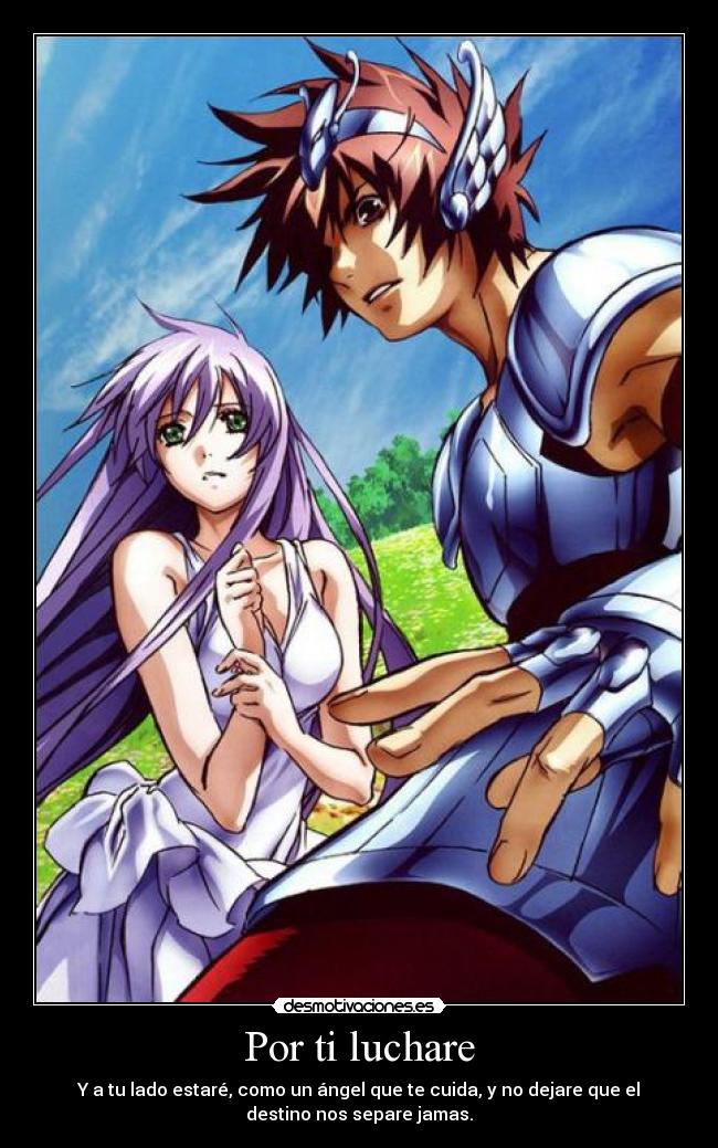 Por ti luchare - Y a tu lado estaré, como un ángel que te cuida, y no dejare que el
destino nos separe jamas.