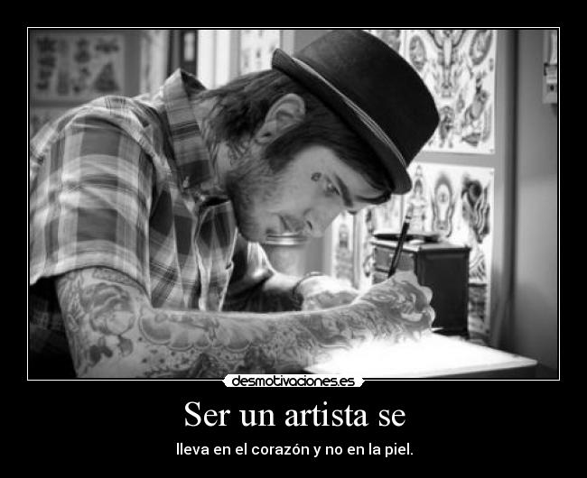 Ser un artista se -