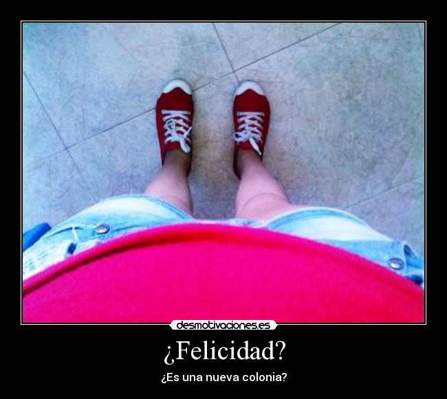 ¿Felicidad? - ¿Es una nueva colonia?