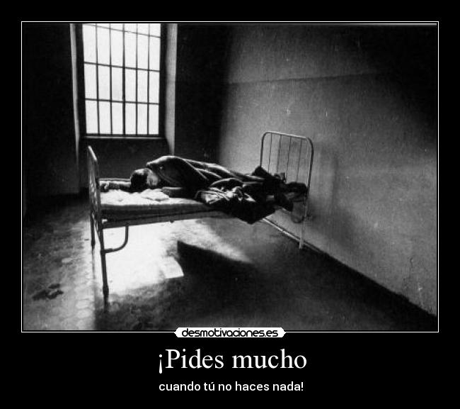 ¡Pides mucho -
