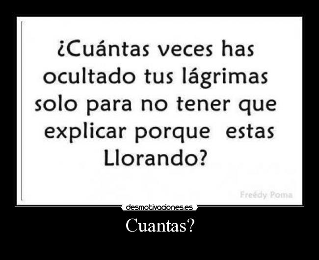 Cuantas? -