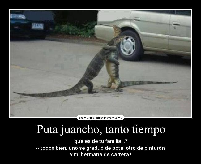 Puta juancho, tanto tiempo - 