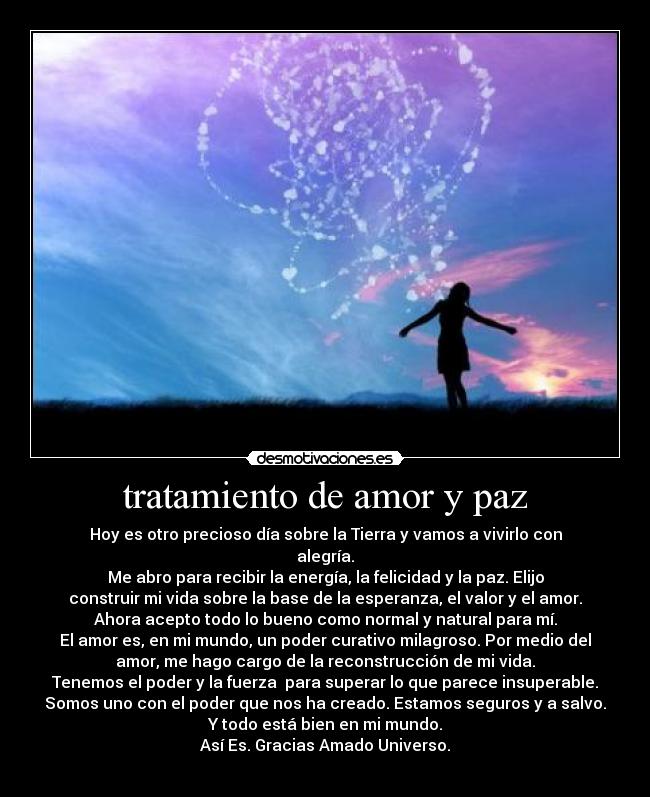 tratamiento de amor y paz -