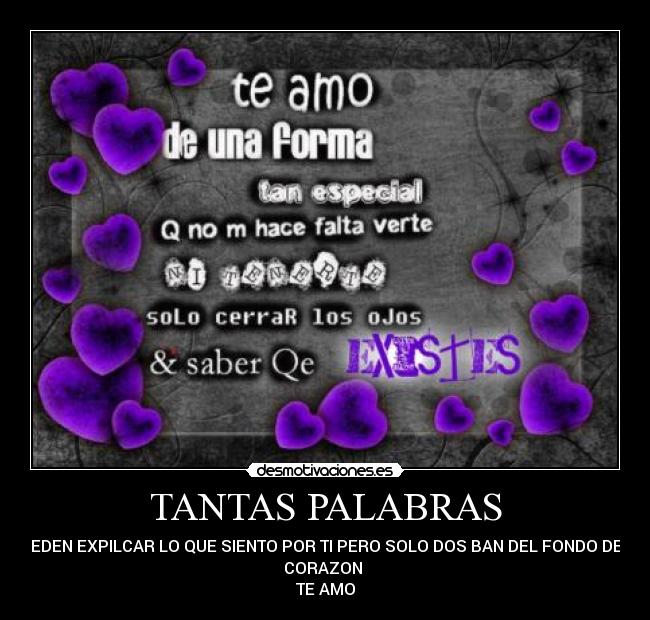 TANTAS PALABRAS -