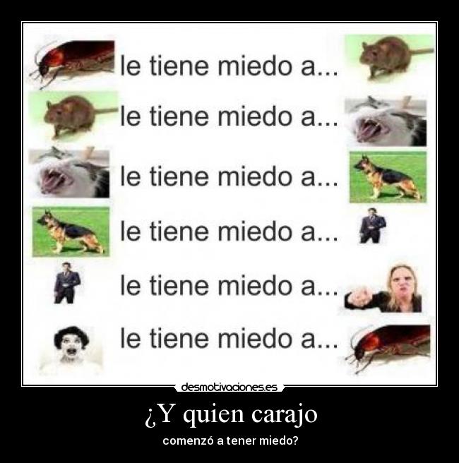 ¿Y quien carajo - comenzó a tener miedo?